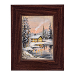 Картина на бересте "Блики на воде" 12х17 см