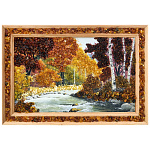 0065032-28*20см ПАННО настенной ПЕЙЗАЖ № 2 (янтарная крошка)