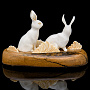 Скульптура из кости "Кролики", фотография 3. Интернет-магазин ЛАВКА ПОДАРКОВ
