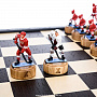 Шахматы деревянные с металлическими фигурами "Хоккей", фотография 4. Интернет-магазин ЛАВКА ПОДАРКОВ