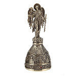 0030677 Юв.Миниатюра Колокольчик "Святая Русь"  Бронза, Фианиты