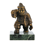 10582  Бронза скульптура "Рыбак" малая