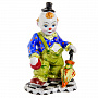 Статуэтка "Клоун с зонтом". Гжель, фотография 1. Интернет-магазин ЛАВКА ПОДАРКОВ