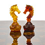 Шахматы с инкрустацией и фигурами из янтаря "Тело Платона" 46х46 см, фотография 4. Интернет-магазин ЛАВКА ПОДАРКОВ