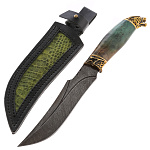 0060263 Оружие сувенирное Нож "Ягуар" с головой дамаск  в П/У