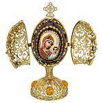 0023830/РС-0739-14 Традиции ФАБЕРЖЕ Сувенир ЯЙЦО-ШКАТУЛКА РЕЗНОЕ КАЗАНСКАЯ 