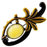 0058512/810.4 Брошь Цветочная нотка (белый)