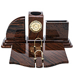 0078380 Нат камень Письменный набор Обсидиан, Бронза ОМ-025/с