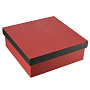 Подарочная упаковка из экокожи красная 30х30х10 см, фотография 1. Интернет-магазин ЛАВКА ПОДАРКОВ