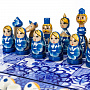 Шахматы деревянные "Гжель", фотография 2. Интернет-магазин ЛАВКА ПОДАРКОВ