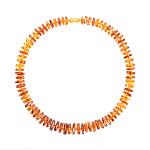 Бусы из натурального янтаря "Шайбы"