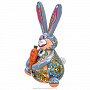 Статуэтка с росписью "Ушастый кролик". Хохлома, фотография 2. Интернет-магазин ЛАВКА ПОДАРКОВ