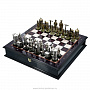 Шахматы с бронзовыми фигурами "Железнодорожные" 48х48 см, фотография 1. Интернет-магазин ЛАВКА ПОДАРКОВ