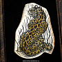 Панно из кости "Леопард" 24,5 х 27,5 см, фотография 2. Интернет-магазин ЛАВКА ПОДАРКОВ
