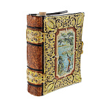 -6л Фарфор ШТОФ "КНИГА" цв/зол рельеф в комплекте (0676)