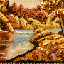 Картина янтарная "У берега реки" 30х40 см, фотография 4. Интернет-магазин ЛАВКА ПОДАРКОВ