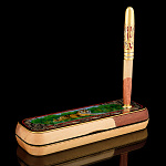 3528 Златоуст РУЧКА ПОДАРОЧНАЯ В ФУТЛЯРЕ позолота в ПУ