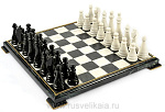 25560-ДОСКА Нат.камень ШАХМАТЫ подарочные Мраморные,  в П/У