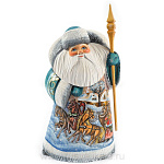 0011151/ВКТР-19см Скульптура из дерева "Дед Мороз" (сюжет) 19см