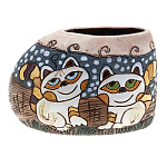  Керамика ВАЗА Ладья мал"КОТЫ НА СЕРОМ"