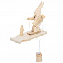 Богородская деревянная игрушка "Кролик-лыжник", фотография 3. Интернет-магазин ЛАВКА ПОДАРКОВ