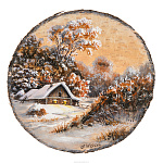 Панно деревянное "Теплый декабрь"
