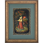 0044951/46*35см  Лаковая миниатюра Палех ПАННО "Рябинка" Полянина в П/У