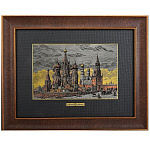 /25*32см Офорт цветной  "Старая Москва. Общий вид Кремля" 