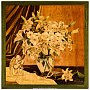 Деревянное настенное панно "Тигровые лилии" 48 х 48 см, фотография 1. Интернет-магазин ЛАВКА ПОДАРКОВ