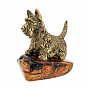 Статуэтка с янтарем "Собака скотч-терьер", фотография 1. Интернет-магазин ЛАВКА ПОДАРКОВ