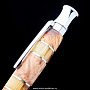 Ручка со вставками из янтаря и карельской березы, фотография 2. Интернет-магазин ЛАВКА ПОДАРКОВ