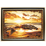 0063548-НП Янтарь, Картина объемная "МОРСКОЙ ПЕЙЗАЖ" 70*50см