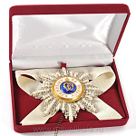 0016423 Фалеристика ЗВЕЗДА ордена Св. Ольги с хрусталём и жемчугом Swarovski в ПУ