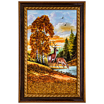 0073624-37*56см Картина янтарная крошка "ПЕЙЗАЖ" (28*47см внут.раз.)