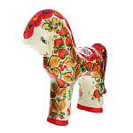 0024673 Хохлома Статуэтка "КОНЬ МОЛОДОЙ" h=25см  цвета в ассортименте 