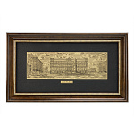 Офорт черно-белый "Лубянская площадь. Москва" 27х55 см