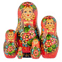 Матрешка "Цветочная" 5 мест, фотография 1. Интернет-магазин ЛАВКА ПОДАРКОВ