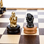 Шахматы деревянные с металлическими фигурами "Сказка" 33х33 см, фотография 4. Интернет-магазин ЛАВКА ПОДАРКОВ
