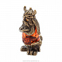 Бронзовая статуэтка с янтарем "Кролик викинг", фотография 3. Интернет-магазин ЛАВКА ПОДАРКОВ