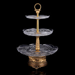 0015723 Бронза ВАЗА "Элегия"3-х ярусная,полировка, Хрусталь,Эксклюзив.Авт.Работа