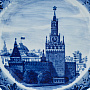 Тарелка декоративная "Москва. Кремль". Гжель, фотография 2. Интернет-магазин ЛАВКА ПОДАРКОВ
