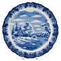 Тарелка декоративная "Пейзаж". Гжель, фотография 1. Интернет-магазин ЛАВКА ПОДАРКОВ
