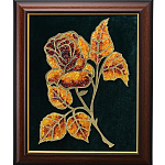 0042111/27*34см Янтарь ПАННО "РОЗА НА БАРХАТЕ" 27*34см