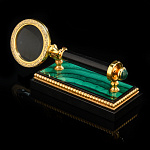 Лупа настольная на подставке из малахита. Златоуст