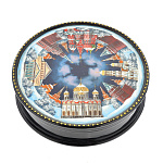   лаковая миниатюра ШКАТУЛКА "Москва"круговая панорама12,5*3,5см Авт.Краснов