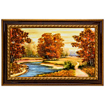 0073608-56*37см Картина янтарная крошка "ПЕЙЗАЖ" (47*28см внут.раз.)