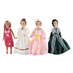 0036906 Сувенир  КУКЛА ФАРФОРОВАЯ (костюмы в ассортименте)