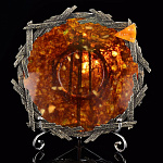 16044-с Янтарь  Блюдо для сыра Серебро 875*  