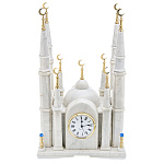 110135 Нат камень ЧАСЫ "Мечеть" Мрамор белый  (большая) 