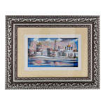 0040453/Т/42*34см  Картина "Новодевичий монастырь.ЗИМА" в раме ПЕРЛАМУТР